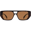 image:imageSOJOS Retro Flat Top Double Bridge Square Polarized Sunglasses for Women Men UV400 Designer Pilot Shades SJ2686Brown Tortoise FrameBrown Lens