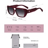 image:imageSOJOS Retro Flat Top Double Bridge Square Polarized Sunglasses for Women Men UV400 Designer Pilot Shades SJ2686Red FrameGrry Grading Lens