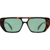 image:imageSOJOS Retro Flat Top Double Bridge Square Polarized Sunglasses for Women Men UV400 Designer Pilot Shades SJ2686Tortoise FrameLight Green Lens