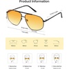 image:imageSOJOS Retro Hexagon Aviator Sunglasses for Women Men Trendy Vintage UV400 Protection Shades SJ1200BlackYellow Tint