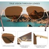 image:imageSOJOS Retro Hexagon Aviator Sunglasses for Women Men Trendy Vintage UV400 Protection Shades SJ1200GoldBrown
