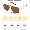 image:imageSOJOS Retro Hexagon Aviator Sunglasses for Women Men Trendy Vintage UV400 Protection Shades SJ1200GoldBrown