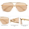 image:imageSOJOS Retro Hexagon Aviator Sunglasses for Women Men Trendy Vintage UV400 Protection Shades SJ1200GoldLight Brown