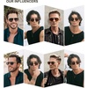 image:imageSOJOS Retro Hexagon Aviator Sunglasses for Women Men Trendy Vintage UV400 Protection Shades SJ1200GoldLight Brown