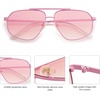 image:imageSOJOS Retro Hexagon Aviator Sunglasses for Women Men Trendy Vintage UV400 Protection Shades SJ1200PinkGradient Pink