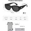 image:imageSOJOS Retro Large Rectangle Polarized Sunglasses Womens Mens Vintage Thick Chunky Frame 80s 90s Large Shades SJ2374Black