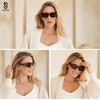 image:imageSOJOS Retro Large Rectangle Polarized Sunglasses Womens Mens Vintage Thick Chunky Frame 80s 90s Large Shades SJ2374Brown