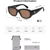image:imageSOJOS Retro Large Rectangle Polarized Sunglasses Womens Mens Vintage Thick Chunky Frame 80s 90s Large Shades SJ2374Brown
