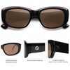 image:imageSOJOS Retro Large Rectangle Polarized Sunglasses Womens Mens Vintage Thick Chunky Frame 80s 90s Large Shades SJ2374Brown