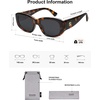 image:imageSOJOS Retro Large Rectangle Polarized Sunglasses Womens Mens Vintage Thick Chunky Frame 80s 90s Large Shades SJ2374Demi