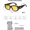 image:imageSOJOS Retro Large Rectangle Polarized Sunglasses Womens Mens Vintage Thick Chunky Frame 80s 90s Large Shades SJ2374Yellow