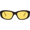 image:imageSOJOS Retro Large Rectangle Polarized Sunglasses Womens Mens Vintage Thick Chunky Frame 80s 90s Large Shades SJ2374Yellow
