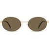 image:imageSOJOS Retro Oval Polarized Sunglasses Womens MenTrendy Round 90s Shades SJ1281Gold Frame Brown Lens