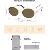 image:imageSOJOS Retro Oval Polarized Sunglasses Womens MenTrendy Round 90s Shades SJ1281Gold Frame Brown Lens