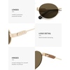 image:imageSOJOS Retro Oval Polarized Sunglasses Womens MenTrendy Round 90s Shades SJ1281Gold Frame Brown Lens