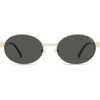 image:imageSOJOS Retro Oval Polarized Sunglasses Womens MenTrendy Round 90s Shades SJ1281Gold Frame Grey Lens