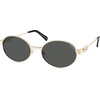 image:imageSOJOS Retro Oval Polarized Sunglasses Womens MenTrendy Round 90s Shades SJ1281Gold Frame Grey Lens