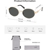 image:imageSOJOS Retro Oval Polarized Sunglasses Womens MenTrendy Round 90s Shades SJ1281Gold Frame Grey Lens