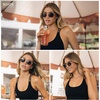 image:imageSOJOS Retro Oval Polarized Sunglasses Womens MenTrendy Round 90s Shades SJ1281Silver Frame Blue Grading Lens