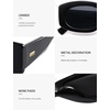 image:imageSOJOS Retro Oval Polarized Sunglasses Womens Trendy Sun Glasses Vintage Shades UV400 SJ2386Black  Grey