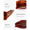 image:imageSOJOS Retro Oval Polarized Sunglasses Womens Trendy Sun Glasses Vintage Shades UV400 SJ2386Brown Tortoise  Brown