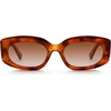 image:imageSOJOS Retro Oval Polarized Sunglasses Womens Trendy Sun Glasses Vintage Shades UV400 SJ2386Brown Tortoise  Brown