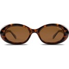 image:imageSOJOS Retro Oval Polarized Sunglasses for Women Men 90s Vintage UV400 Protection Tiny Sun Glasses SJ2286Amber TortoiseBrown