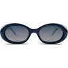 image:imageSOJOS Retro Oval Polarized Sunglasses for Women Men 90s Vintage UV400 Protection Tiny Sun Glasses SJ2286BlueGrey