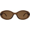 image:imageSOJOS Retro Oval Polarized Sunglasses for Women Men 90s Vintage UV400 Protection Tiny Sun Glasses SJ2286BrownBrown