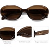 image:imageSOJOS Retro Oval Polarized Sunglasses for Women Men 90s Vintage UV400 Protection Tiny Sun Glasses SJ2286BrownBrown