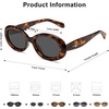 image:imageSOJOS Retro Oval Polarized Sunglasses for Women Men 90s Vintage UV400 Protection Tiny Sun Glasses SJ2286BrownGrey