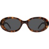 image:imageSOJOS Retro Oval Polarized Sunglasses for Women Men 90s Vintage UV400 Protection Tiny Sun Glasses SJ2286BrownGrey