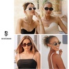 image:imageSOJOS Retro Oval Polarized Sunglasses for Women Men 90s Vintage UV400 Protection Tiny Sun Glasses SJ2286BrownLight Brown