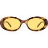 image:imageSOJOS Retro Oval Polarized Sunglasses for Women Men 90s Vintage UV400 Protection Tiny Sun Glasses SJ2286BrownYellow