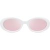 image:imageSOJOS Retro Oval Polarized Sunglasses for Women Men 90s Vintage UV400 Protection Tiny Sun Glasses SJ2286WhitePink Mirrored
