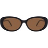 image:imageSOJOS Retro Oval Polarized Sunglasses for Women Men Big Vintage 90s Style Womens Mens Sunnies SJ2369BlackDark Brown