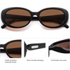 image:imageSOJOS Retro Oval Polarized Sunglasses for Women Men Big Vintage 90s Style Womens Mens Sunnies SJ2369BlackDark Brown