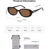 image:imageSOJOS Retro Oval Polarized Sunglasses for Women Men Big Vintage 90s Style Womens Mens Sunnies SJ2369BlackDark Brown
