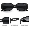 image:imageSOJOS Retro Oval Polarized Sunglasses for Women Men Big Vintage 90s Style Womens Mens Sunnies SJ2369BlackGrey