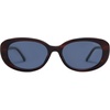 image:imageSOJOS Retro Oval Polarized Sunglasses for Women Men Big Vintage 90s Style Womens Mens Sunnies SJ2369Dark Brown PatternGreyishblue