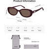 image:imageSOJOS Retro Oval Polarized Sunglasses for Women Men Big Vintage 90s Style Womens Mens Sunnies SJ2369Deep Eggplant PurpleRetro Brown