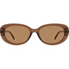 image:imageSOJOS Retro Oval Polarized Sunglasses for Women Men Big Vintage 90s Style Womens Mens Sunnies SJ2369Translucent BrownBrown