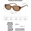 image:imageSOJOS Retro Oval Polarized Sunglasses for Women Men Big Vintage 90s Style Womens Mens Sunnies SJ2369Translucent BrownBrown