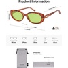 image:imageSOJOS Retro Oval Polarized Sunglasses for Women Men Big Vintage 90s Style Womens Mens Sunnies SJ2369Yellow TortoiseLight Green
