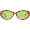 image:imageSOJOS Retro Oval Polarized Sunglasses for Women Men Big Vintage 90s Style Womens Mens Sunnies SJ2369Yellow TortoiseLight Green