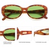 image:imageSOJOS Retro Oval Polarized Sunglasses for Women Men Big Vintage 90s Style Womens Mens Sunnies SJ2369Yellow TortoiseLight Green