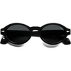 image:imageSOJOS Retro Oval Polarized Sunglasses for Women Men Chic Trendy 90s Sunnies Shades UV protection Sun Glasses SJ2630Black Frame Grey Lens