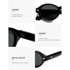 image:imageSOJOS Retro Oval Polarized Sunglasses for Women Men Chic Trendy 90s Sunnies Shades UV protection Sun Glasses SJ2630Black Frame Grey Lens