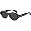 image:imageSOJOS Retro Oval Polarized Sunglasses for Women Men Chic Trendy 90s Sunnies Shades UV protection Sun Glasses SJ2630Black Frame Grey Lens