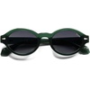 image:imageSOJOS Retro Oval Polarized Sunglasses for Women Men Chic Trendy 90s Sunnies Shades UV protection Sun Glasses SJ2630Green Frame Grey Grading Lens